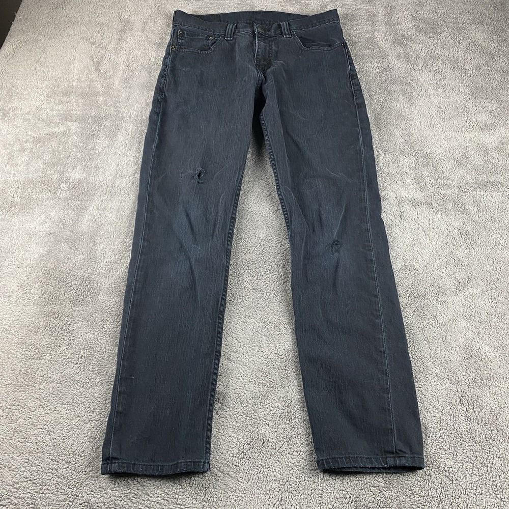 Levis 511 Skinny Slim Fit Jeans Mens 30x30‎ Black Low Rise